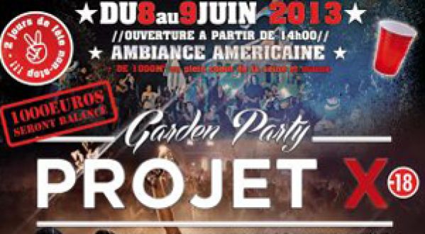 Garden party projet X – Seine et Marne, c’est samedi 08 juin !