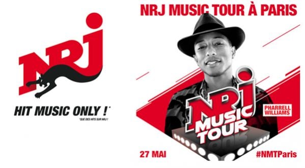 PHARRELL WILLIAMS a choisi le NRJ MUSIC TOUR à PARIS pour sa 1ère scène française