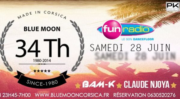 34ème anniversaire du Blue Moon le 28 Juin !