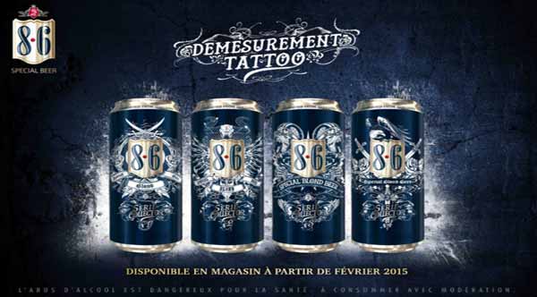 Le tatouage, une pratique artistique qui se généralise célébrée par la marque de bière 8.6 !