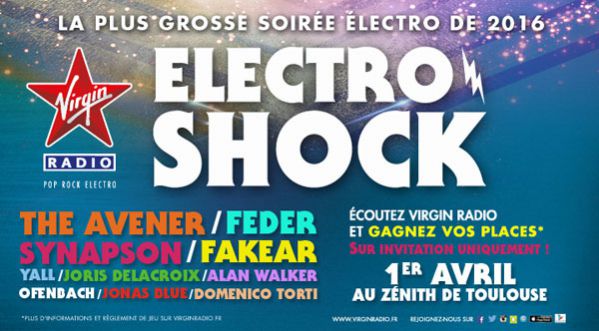 SoonNight t’invite à ELECTROSHOCK au Zénith de Toulouse le 01/04