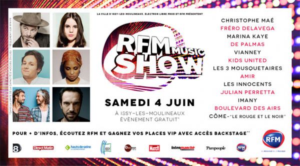 RFM Music Show : Rendez-vous le 4 juin à Issy-les-Moulineaux