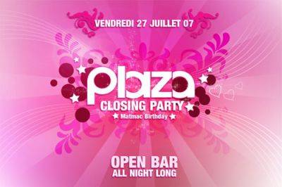 Open Bar / Plaza Closing Party