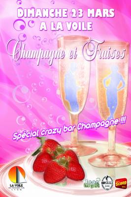 champagne et fraise