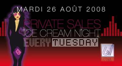 Private sales/ice cream night