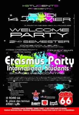 ERASMUS WELCOME PARTY 2nd Semester : Soirée Rencontre