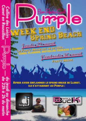 Week-end Spring Beach @ Purple 29/04 : party beach