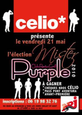 Election Mister Purple 2010 vend 21 Mai @Purple