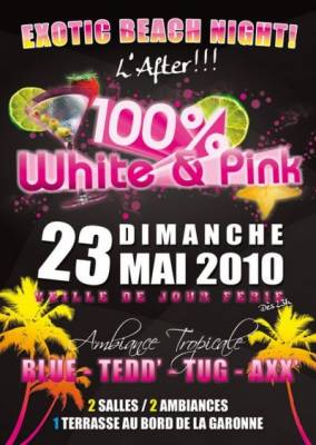 Exotic beach Night 100% White & Pink