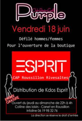 Vendredi 18 Juin défilé pour l’ouverture de la boutique Esprit @ Le Purple