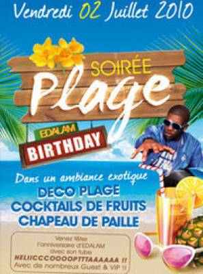 == SOIREE PLAGE avec EDALAM ==