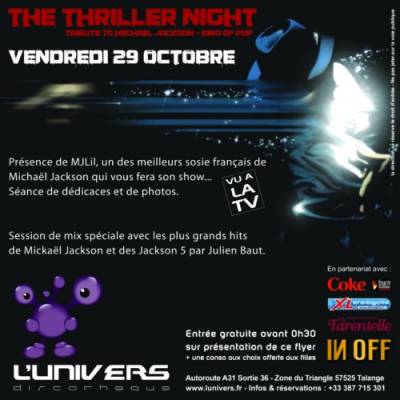 THE THRILLER NIGHT -Tribute To Mickaël Jackson