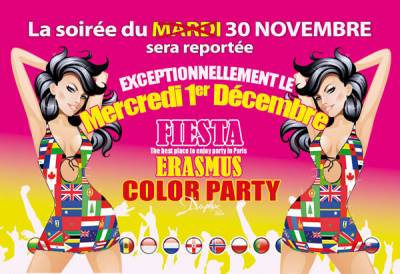 FIESTA ERASMUS spéciale COLOR PARTY