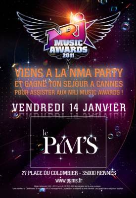 NRJ MUSIC AWARDS PARTY 2011 au PYM’S Club, RENNES