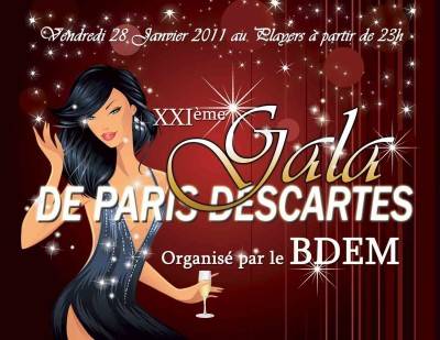 XXIème GALA DE DROIT DE PARIS DESCARTES