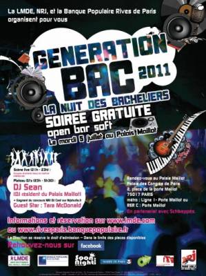 GENERATION BAC 2011   – La nuit des bacheliers –