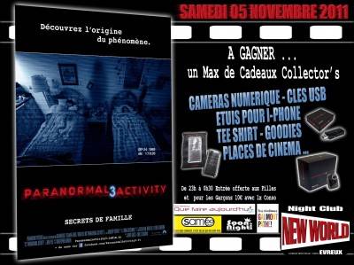 Nuit officielle PARANORMAL ACTIVITY 3