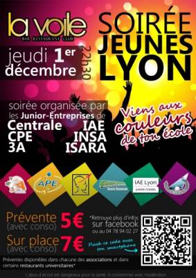 Soirée Jeunes Lyon – 3A – Centrale – CPE – IAE – INSA – ISARA