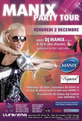 MANIX PARTY TOUR