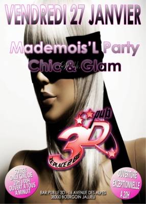 Mademois’L Party – Chic & Glam – au pub le 3D (Bourgoin Jalieu)