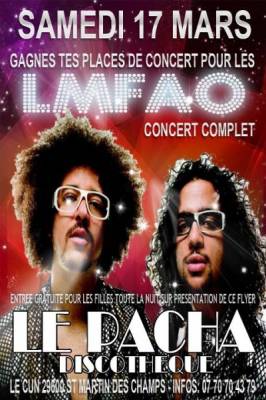 Gagnes tes places  pour LMFAO