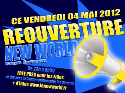 REOUVERTURE NEW WORLD