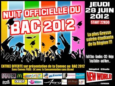 NUIT OFFICIELLE DU BAC 2012