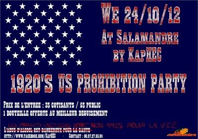 We 24/10/12 1920’s US PROHIBITION Party at Salamandre