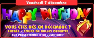 ANNIVERSAIRES DE DECEMBRE