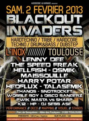 02/02/13-BLACKOUT INVADERS @ TLS w/ LENNY DEE,MAISSOUILLE…