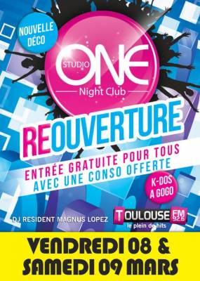 REOUVERTURE DU STUDIO ONE