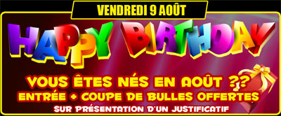 ANNIVERSAIRES D’AOUT