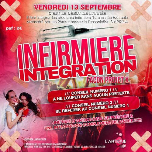 INTEGRATION INFIRMIERES – PROJET X