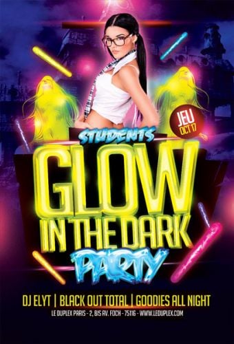 STUDENTS GLOW IN THE DARK PARTY