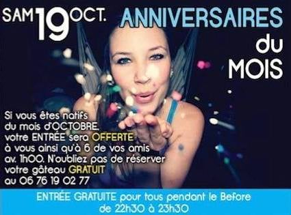 anniversaire du mois