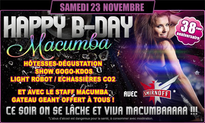 HAPPY B-DAY MACUMBA !