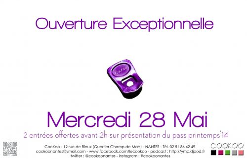 Ouverture Exceptionnelle Mercredi 28