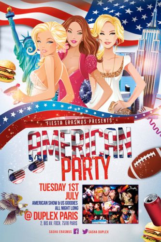 FIESTA ERASMUS – AMERICAN PARTY