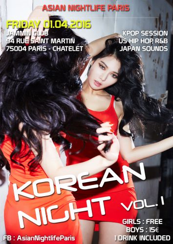 Korean night vol.1 us vs kpop sounds Vendredi 01 avril 2016 - Soirée au