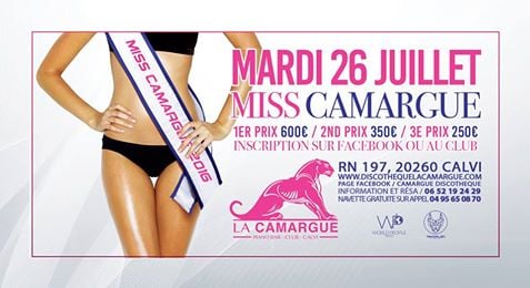 🖒 MISS CAMARGUE CALVI 2016 @ La Camargue Discothèque – Calvi