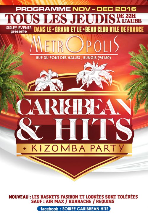 Caribbean & Hits + Kizomba Party (Veille de Jour Férié)