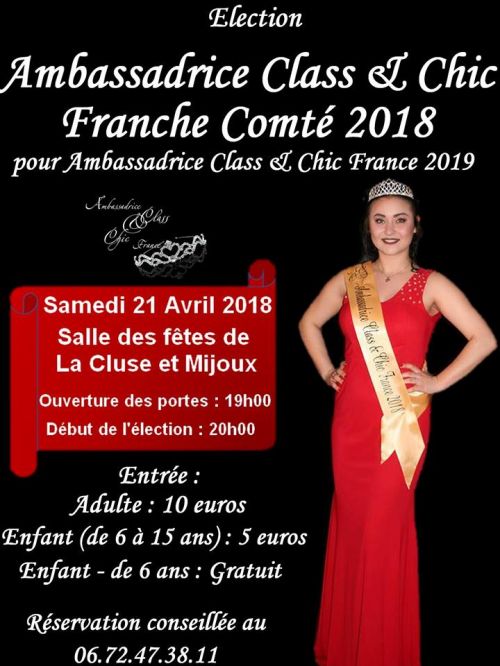 Election Ambassadrice Class & Chic Franche-Comté 2018