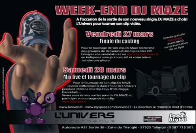 Week-end DJ MAZE – MIX LIVE & Tournage du Clip