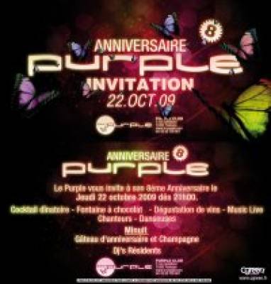 Anniversaire 8 ans du PURPLE