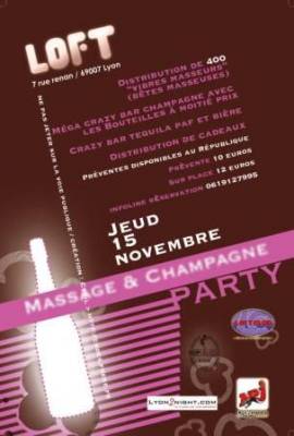 Massage and Champagne party