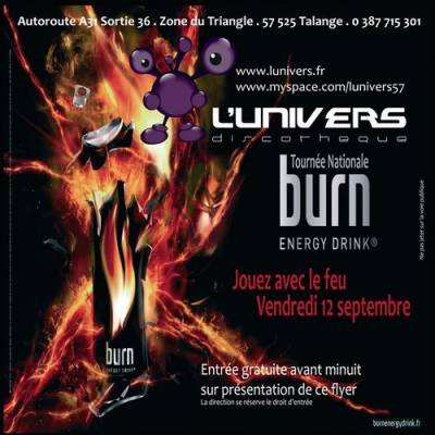 Tournée Nationale BURN – Energy drink