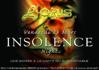 Soirée Insolence Night