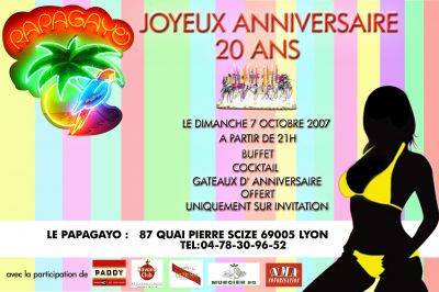 Anniversaire 20 ans le Papagayo