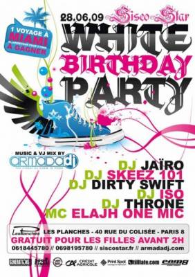 White Birthday Party by Sisco Star