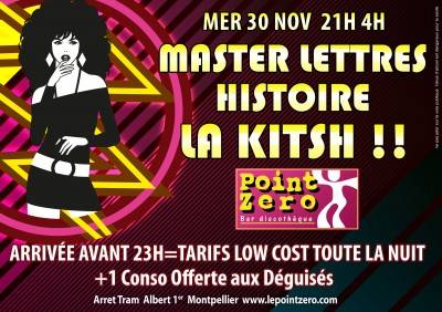 MASTER HISTOIRE LETTRES SOIREE KITSCH